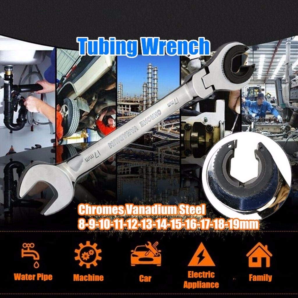 Buy Ratchet Tubing Wrench with Flexible Head Mirror Polishing Maintain