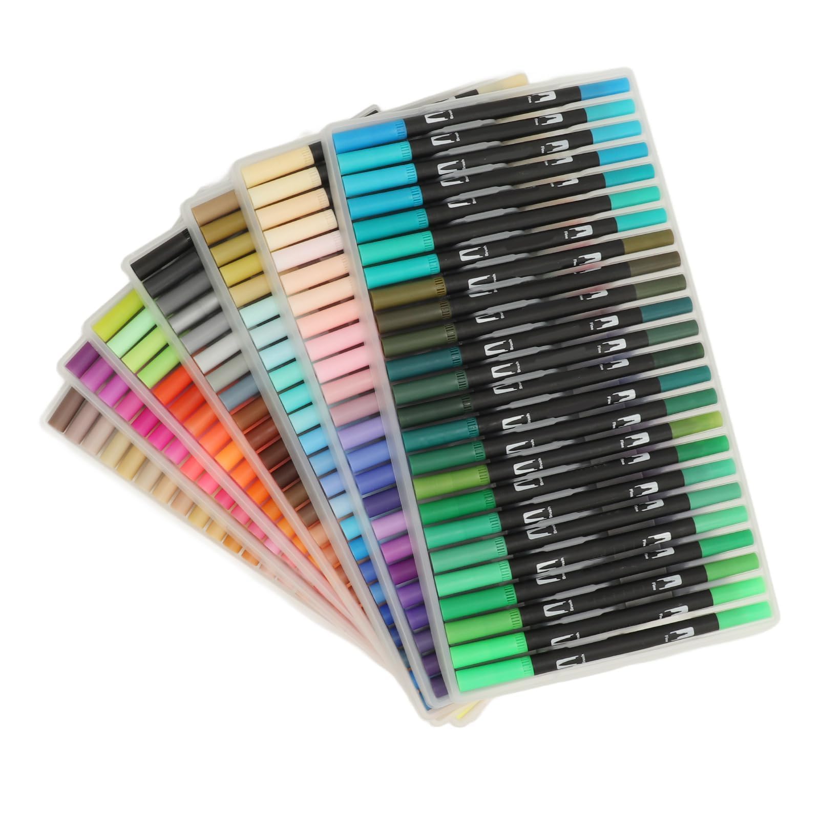 Stylos de Peinture Acrylique, Ensemble de Stylos Pinceaux Aquarelle, Stylos Pinceaux à Double Pointe avec Pointe Fine, Marqueur Artistique, Pointe Souple et Flexible, Stylos de