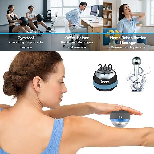 Vista 11 de iECO Cryosphere - Pelota de masaje en frío para alivio del frío y el calor, liberación miofascial, terapia de punto de activación, nudos musculares