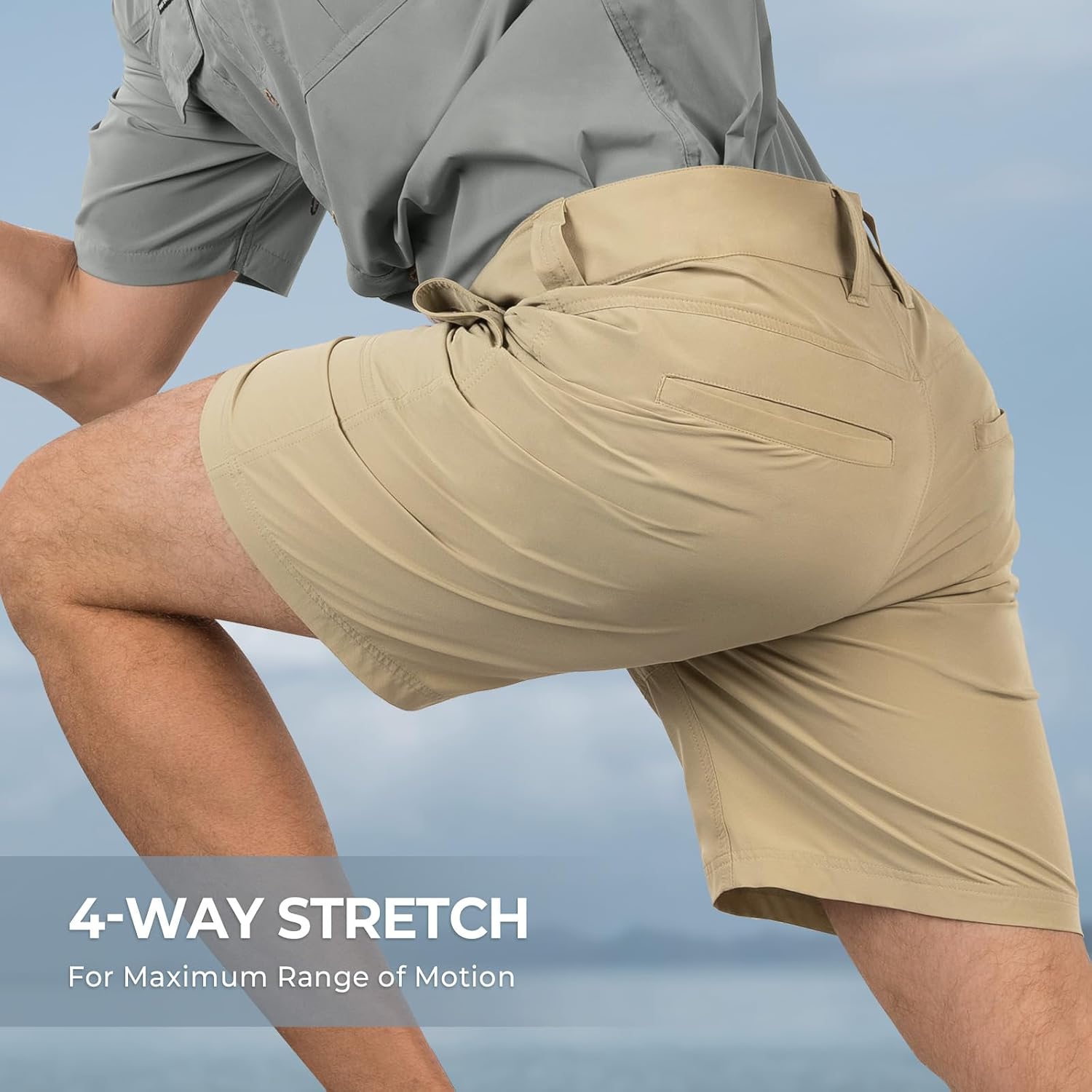 KastKing Cool Caster Men's Fishing Shorts, UPF 50+ Hiking Shorts, 10.5” and 7.5” Available, Water Repellent, 4-Way Stretch
