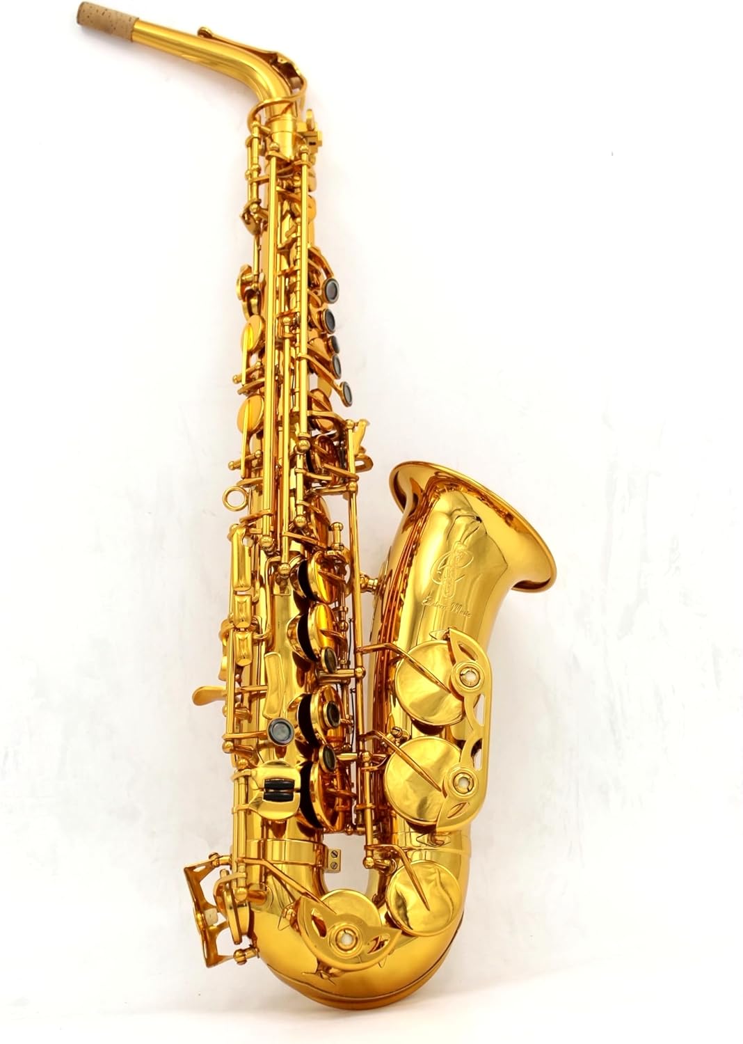 Eastern Music Professional Gold Lacquer Alto Saxophone – Reference 54 Style (Eb) w/Hard Case, Mouthpiece, & Accessories