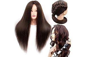 NAYOO Mannequin Head with 60% Real Hair for Stylists
