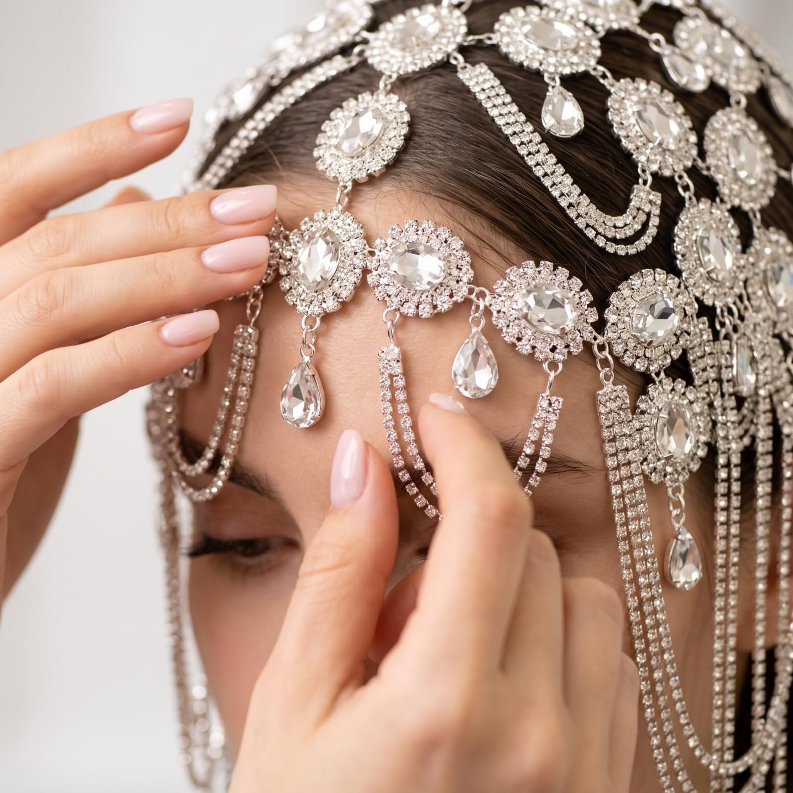 da Sposa con Cristallo Scintillante Copricapo con Cristallo Delicato Tiara per Danze