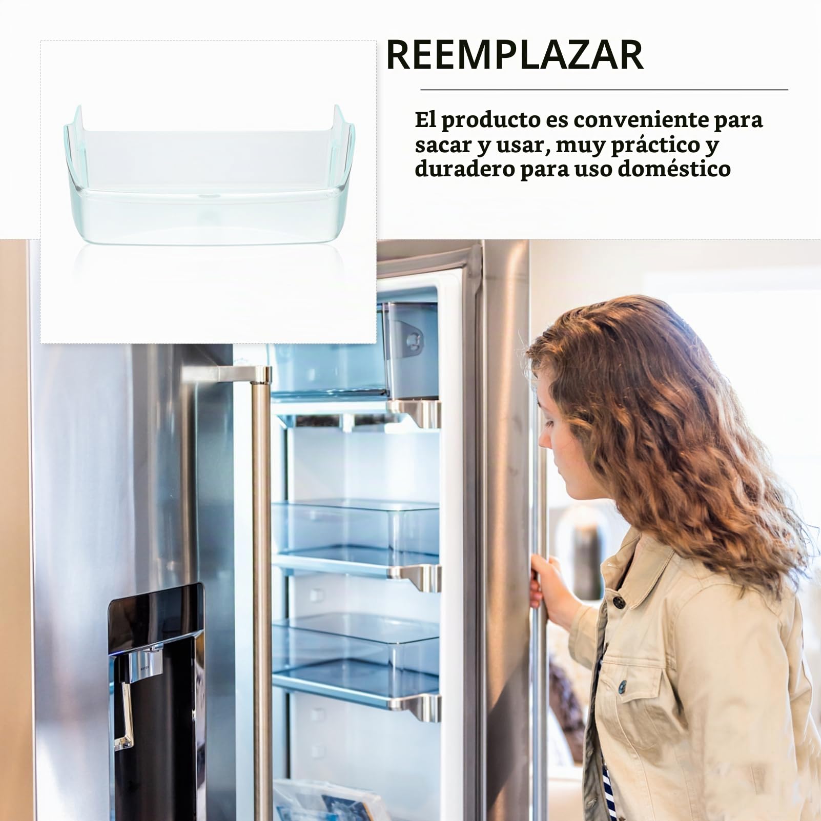 HOMSFOU Organizador Para Nevera Y Puerta Lateral Caja Nevera Para Almacenaje De Alimentos Soporte Para Bolsa De Condimento 7.87 X 4.13 X 2.55 in Accesorio Para Clasificar Frutas Y Verduras