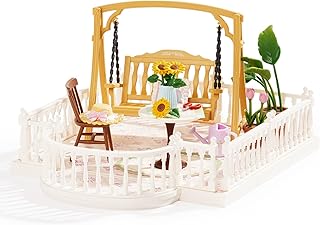 Rolife Super Creator Accessories Sunny Break Terrace, Tiny House Building Blocks for Little Dolls, DIY Plastic House Model Building Kits for Teens, DIY Crafts/Hobbies for Adults (Sunny Break Terrace)