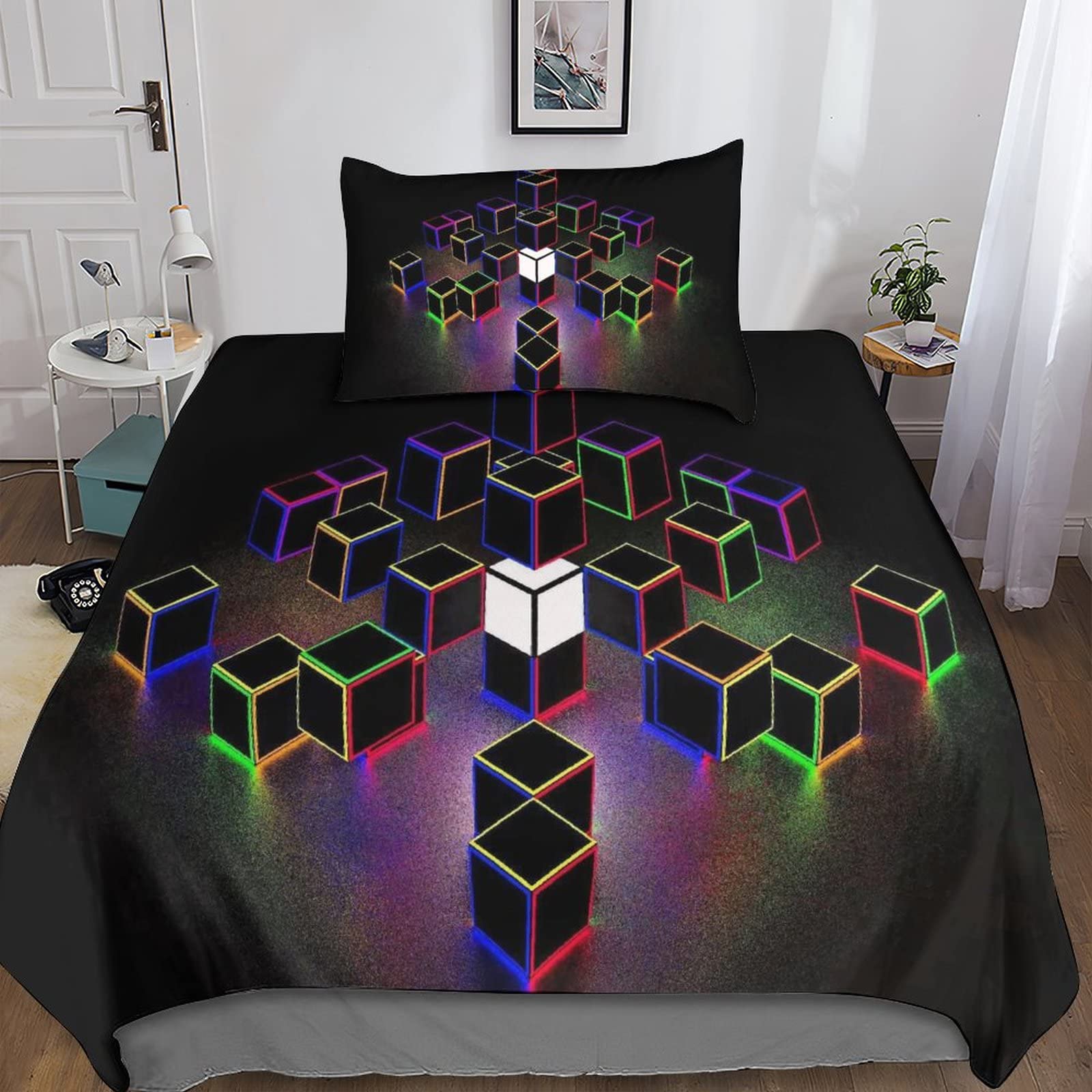 Parure de lit boho en microfibre 135x200 pour chambre enfant et adulte