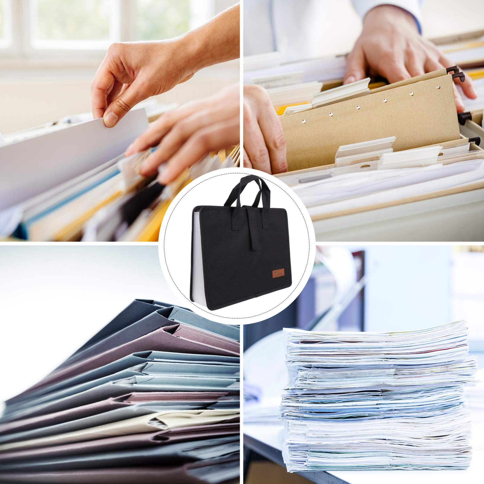 Baluue Cartella Portatile Con 13 Tasche Organizer Per Documenti in Formato Legale Forniture Per Ufficio