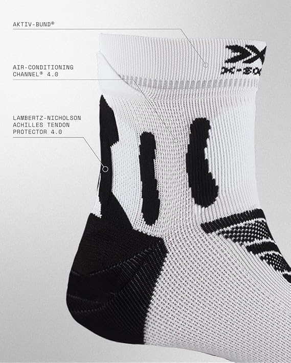 X-Socks RUN PERFORMANCE Compression Athletic Running Quarter Socks Unisex
