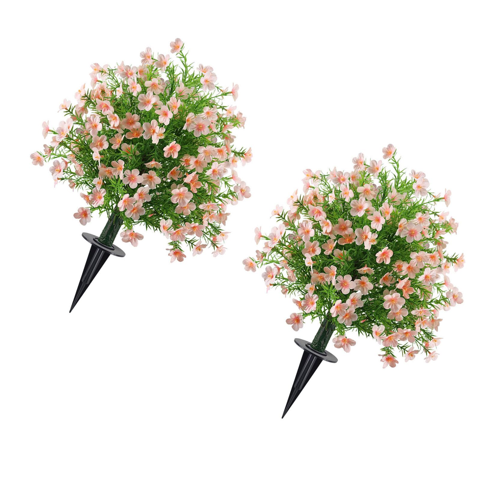 Faux arbustes réalistes en boule rose Alomejor, topiaire artificiel exterieur resistant