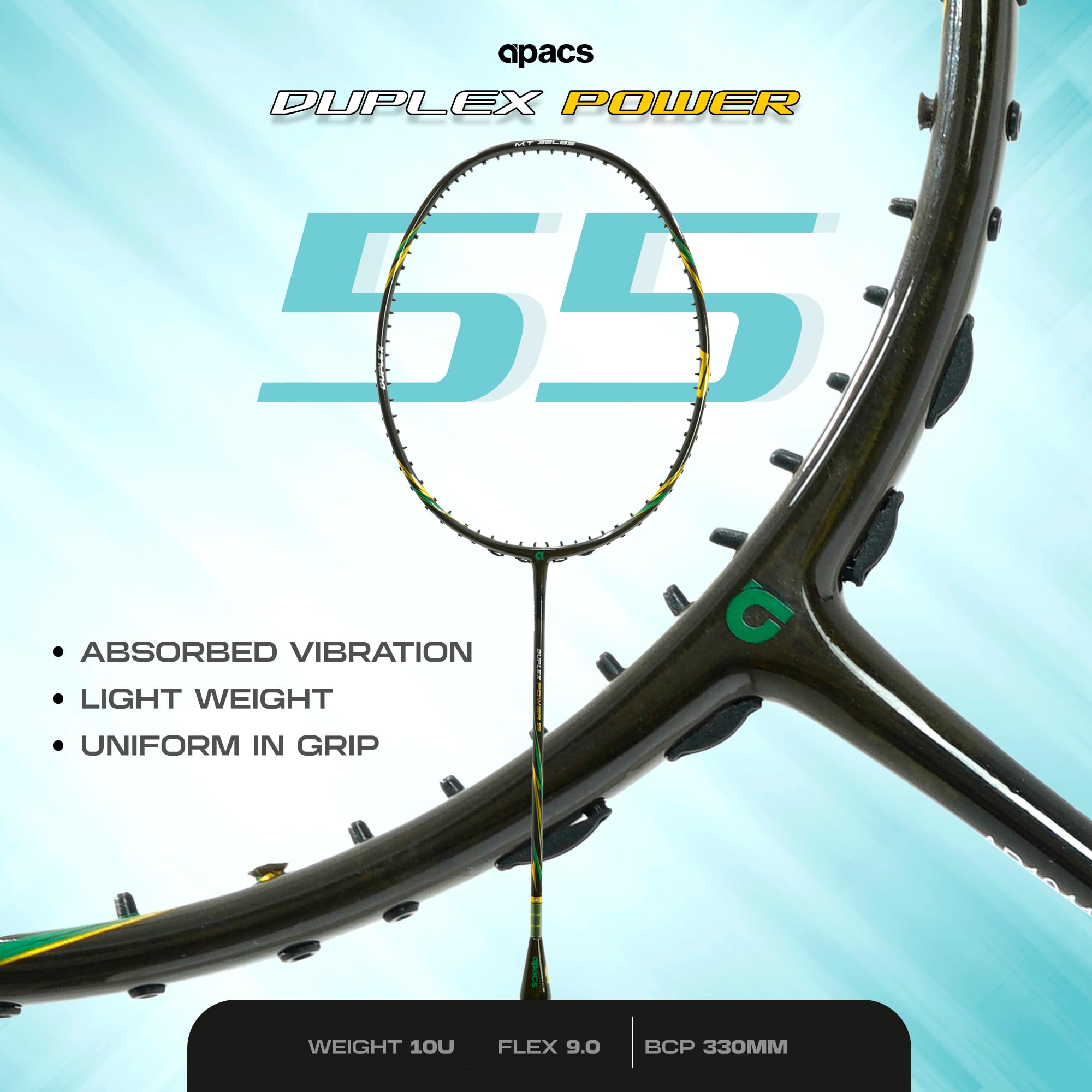 Apacs Duplex Power 55 (56G | World's Lightest | 32LBS | Copper