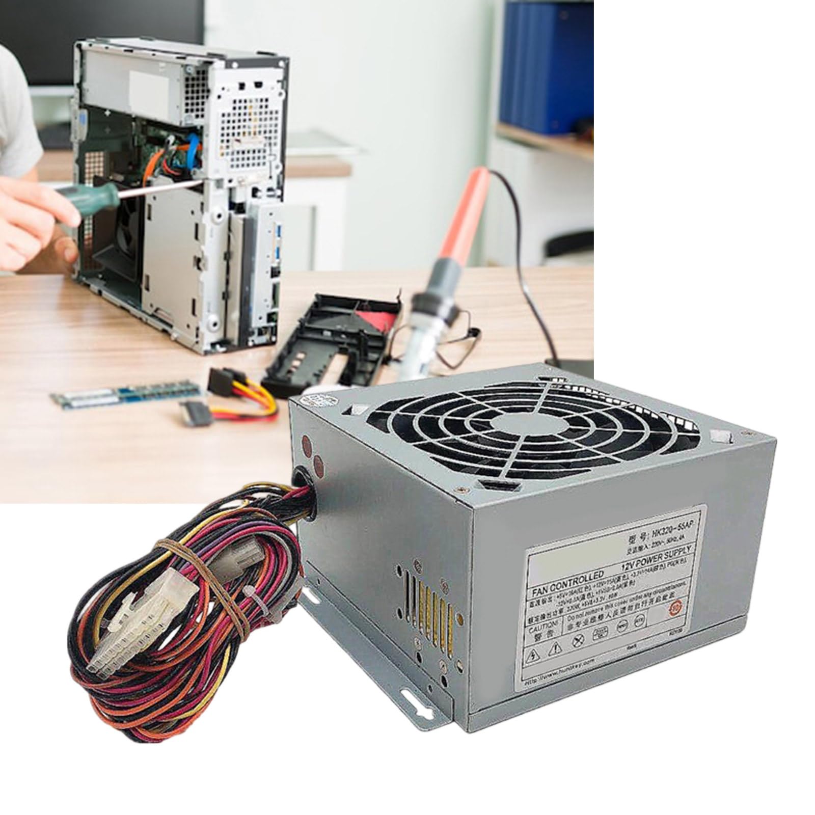 Efficienza energetica per alimentatore MicroATX da 160 W, 200 W, 220 W, 250 W, 300 W, 350 W con protezione di sicurezza, facile installazione, computer MATX ad alta efficienza