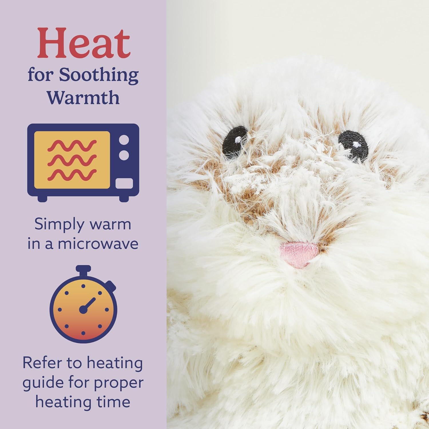 warmies Junior Microwavable & Weighted Stuffed Animals, Hamster - Heated Stuffed Animal Plushie for Warmth & Comfort - Cute Soft Plush Toys for Adults & Children (Boys, Girls, Babies & Toddlers)