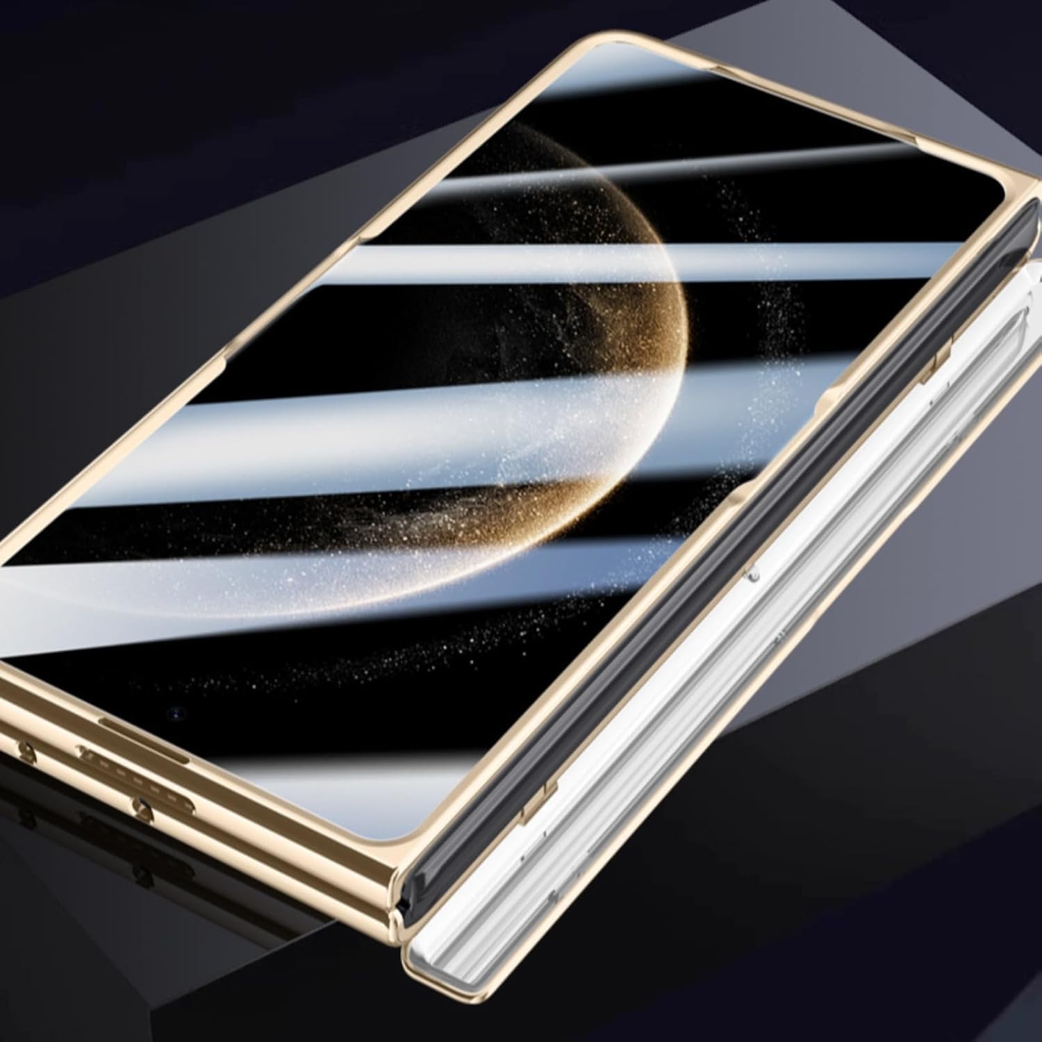 Case for Huawei Mate X6, Built-in Screen Protector, Camera and Hinge Protection, Creative Stand, Leather Drop-Proof Phone Case (Gray,for Mate X6)