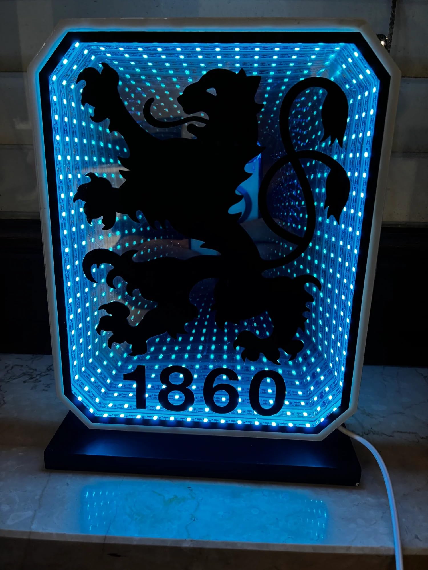 TSV 1860 München Lampe LED Licht Nachtlicht ** Mirror **