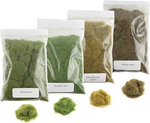 War World Scenics Static Grass Starter Kit 1 - Modelo de modelado Ferrocarril Ferrocarril Wargame Diseño Paisaje Terreno Paisaje Diorama Materiales