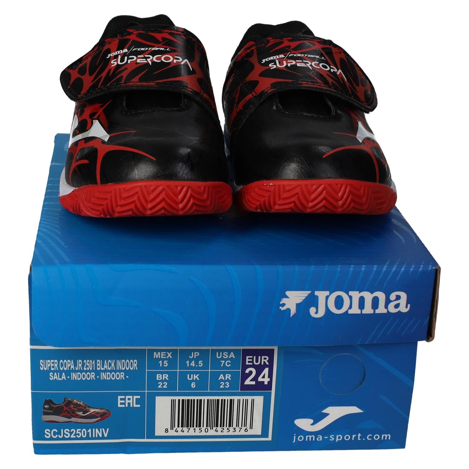 Joma SCJS2501INV Zapatillas fútbol Sala niño Supercopa JR, Cierre Adhesivo, Suela Antideslizante para Indoor NIÑO Zapatillas