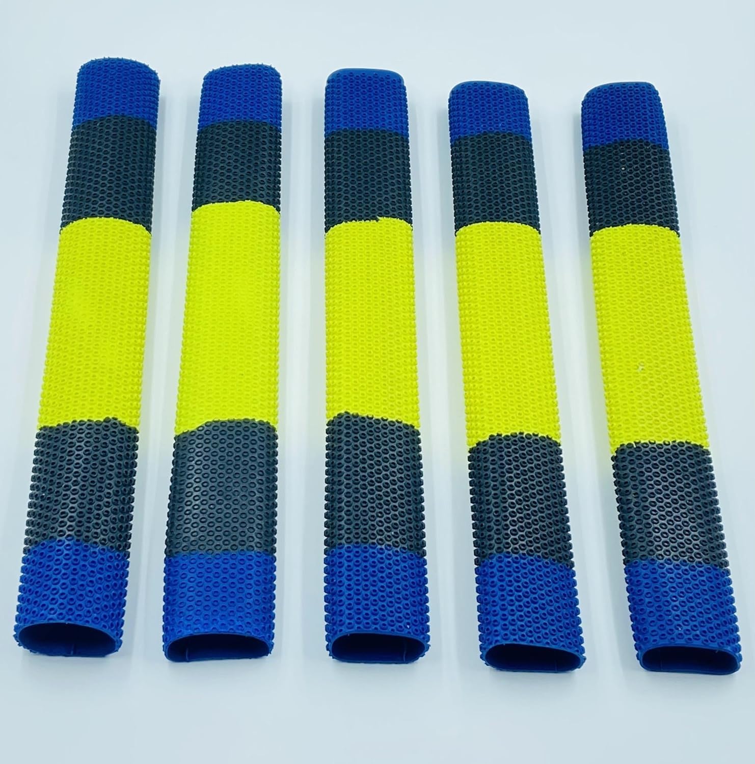 JaHaNa Sports Set of Wooden Grip Applicator Gripper Cone and 5 Cricket bat Grips Multicolour (Octopus Motion)