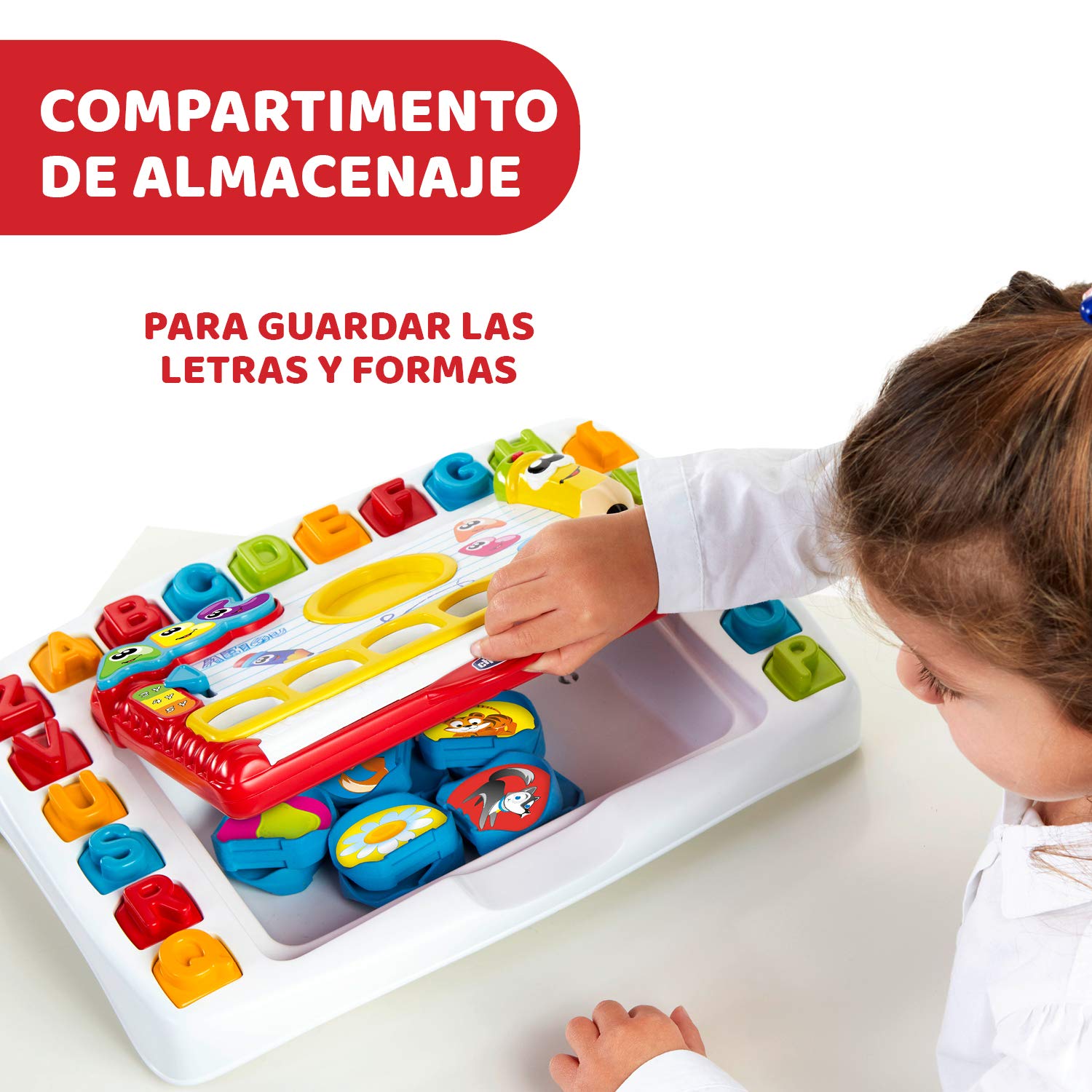 Chicco Leo y Aprendo, Juego Educativo Edu4You, Mesa de Actividades Electrónica para Aprender las Letras del Alfabeto, Inspirado en Montessori – Juguete para Niños de 3 a 6 Años