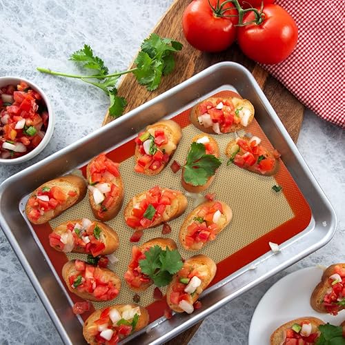 Miniatura 7 de AMYONE Tapete de silicona para hornear de un cuarto de hoja, 2 alfombrillas antiadherentes de silicona para hornear de 9 x 13 pulgadas, forros