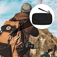 Vista 5 de Portable Electronic Organizer - Bag: Power Bank, Cable, Hard Drive Case, Travel Pouch with Zipper - Compact & Stylish - Black