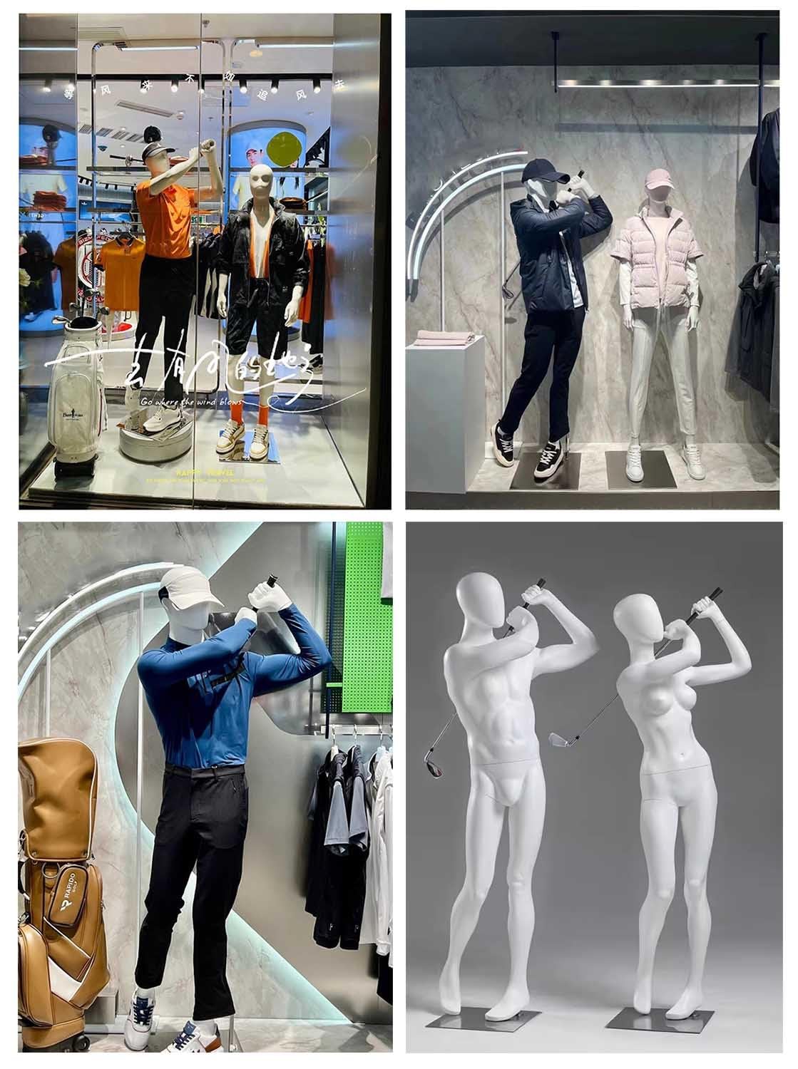 Manekin golfowy do ekspozycji ubrań, realistyczny smoczek z podstawą do sprzętu sportowego, trwały i funkcjonalny stojak na model