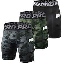 شورت ضغط الرجال YUSHOW مع Pocket Spandex Sports الجري شورتات جافة سريعة ضغط الملابس الداخلية للرجال الرياضية