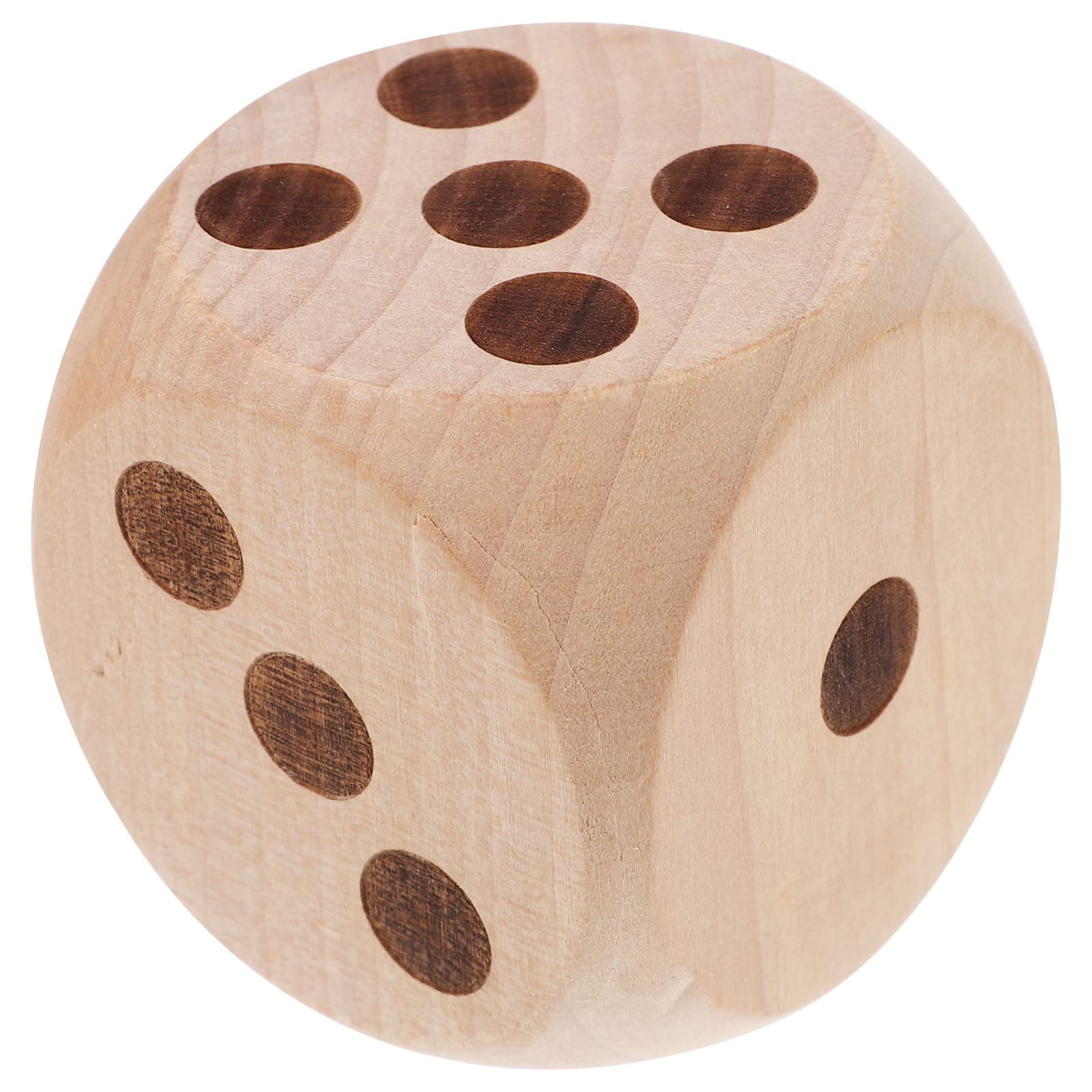 VANZACK Wooden Dice Large Wood Dice Game Dice Prop Blank Wooden Dice Wooden Point Dice Game Dice