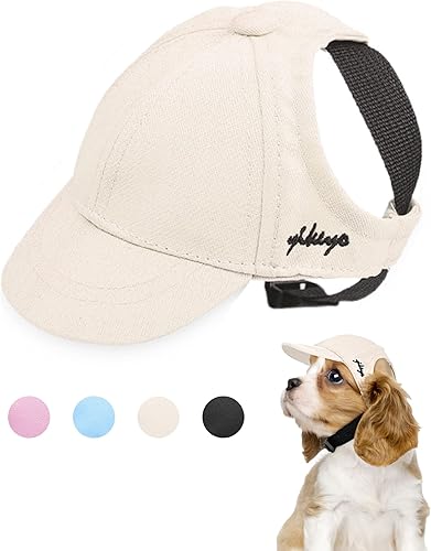 Sombrero de perro para perros pequeños y perros medianos y grandes, sombreros para perros hembra, sombrero ajustable para perro con agujeros para