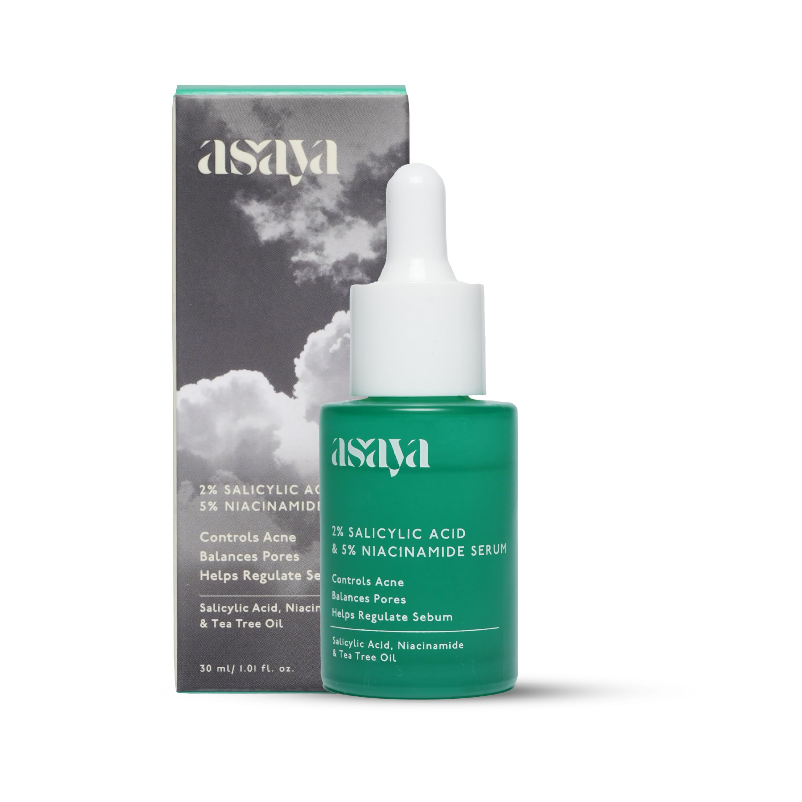 2% Salicylic Acid Face Serum | 5% Niacinamide & Tea Tree Oil | Reduces Acne, Blackheads & Whiteheads | Unclogs Pores & Regulates Sebum | Fights Active Breakouts & Prevents Future Acne |