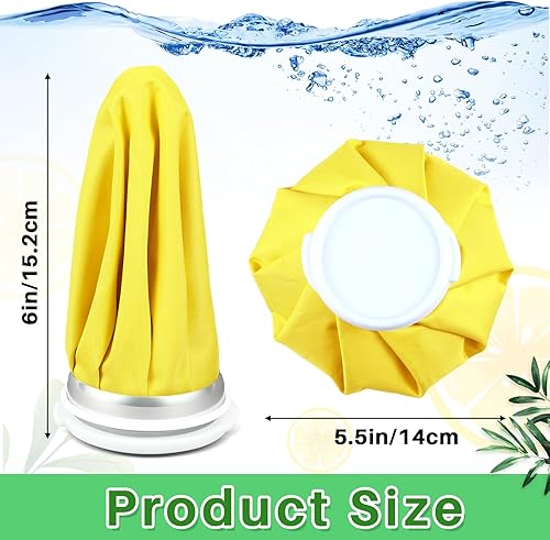 Miniatura 2 de Honoson Paquete de 4 bolsas de hielo reutilizables y bolsa de agua caliente para adultos, uso frío y caliente para lesiones, alivio del dolor,