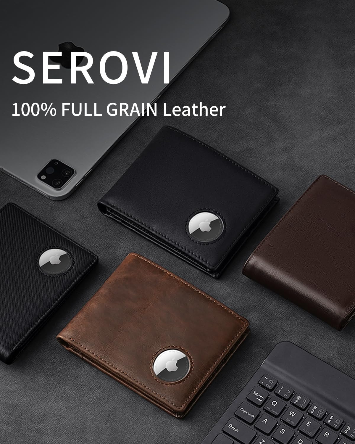 Wallet for Men with AirTag Holder Genuine Leather Bifold RFID Blocking Mens Wallets with 14 Card Slots, ID Window & 2 Cash Pocket (Airtag Not included) - Image 4