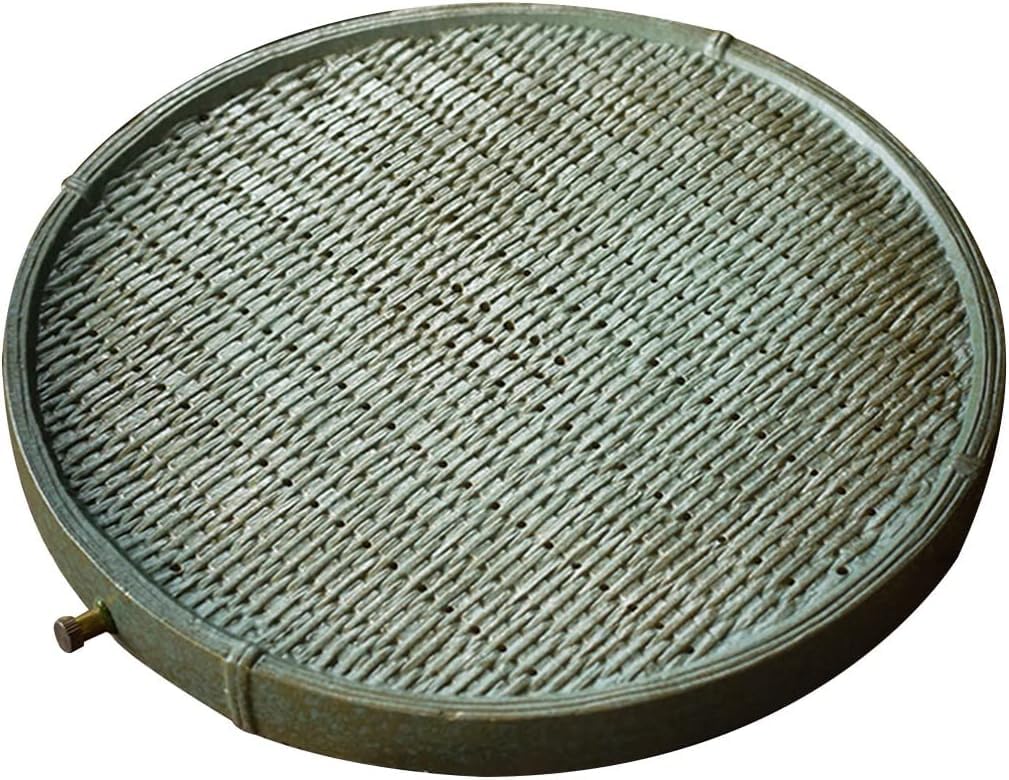 Bandeja de cerámica con Drenaje para Mesa de té Kung Fu, Ideal para almacenar Agua (Gris, 36 x 36 x 4,3 cm)