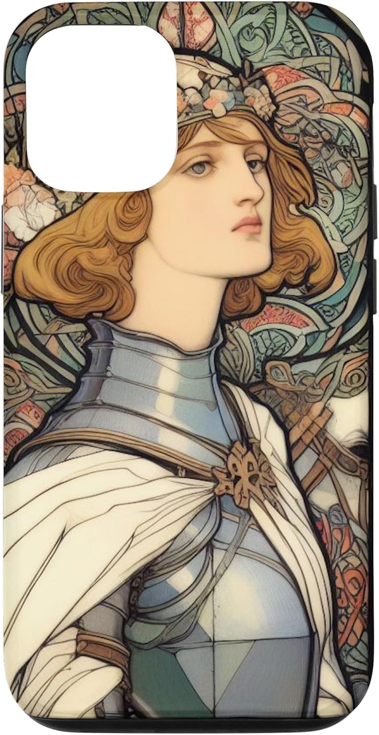 Joan of Arc - Art Nouveau Stained Glass Window Style Case for iPhone 12/12 Pro