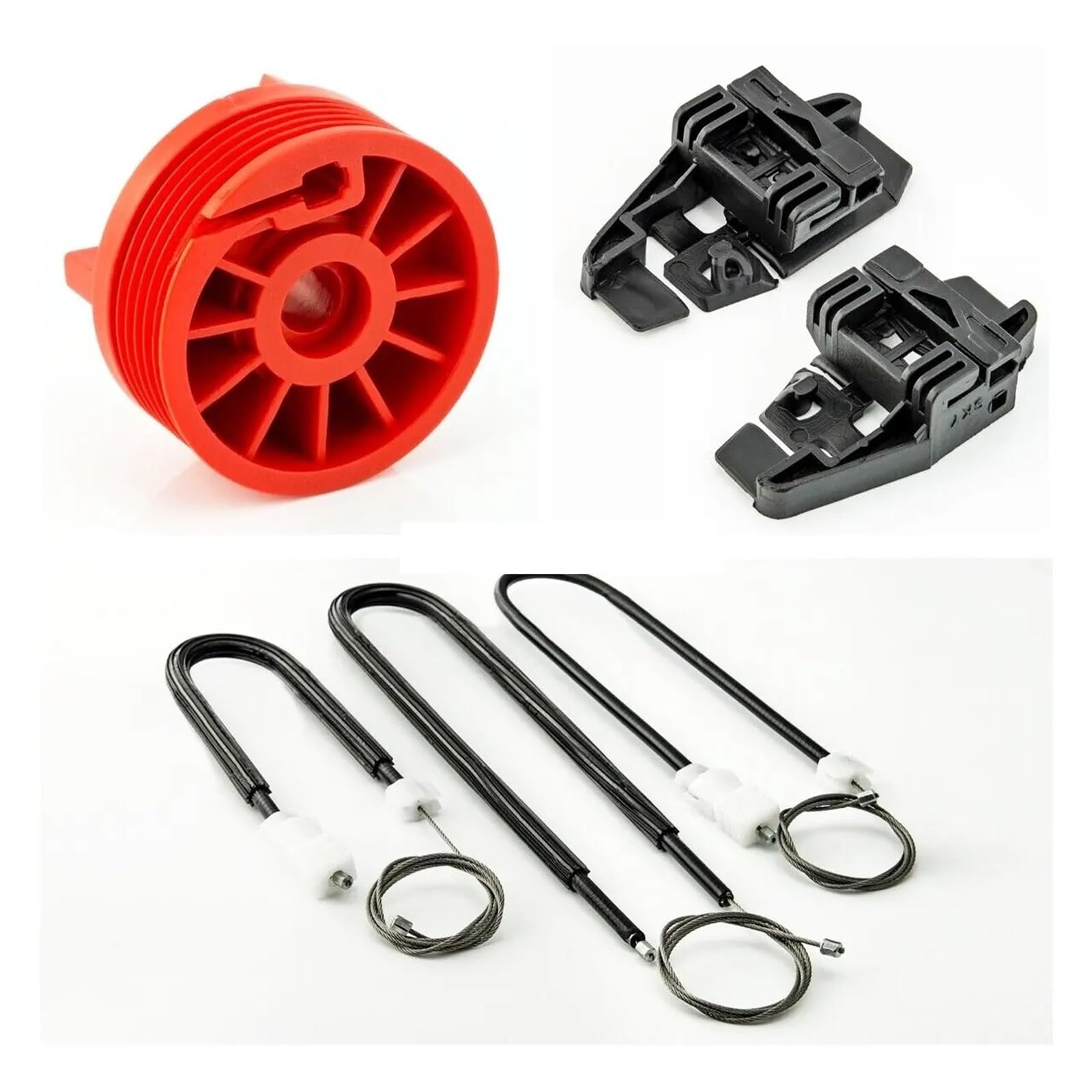 Sauanmnktp Front Left Set Window Winder Repair Kit For Citroen For Xsara For Coupe 2002-2010 Front Left Car Window Regulator Repair Kit