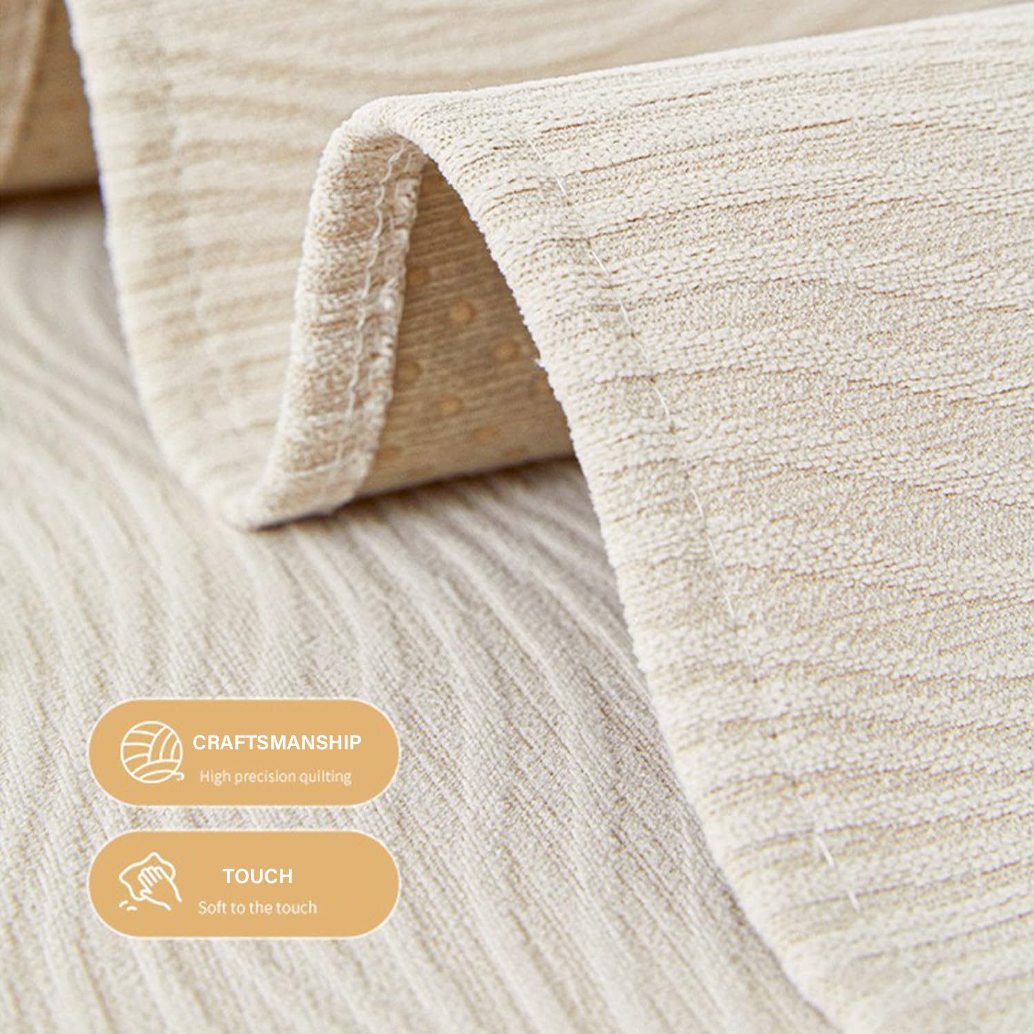 IceSummer - Fodera traspirante e antiscivolo, adatta per divani a 14 posti, include 3 cuscini grigi da 110 x 180 cm, perfetto per un rinnovamento della casa fresca.