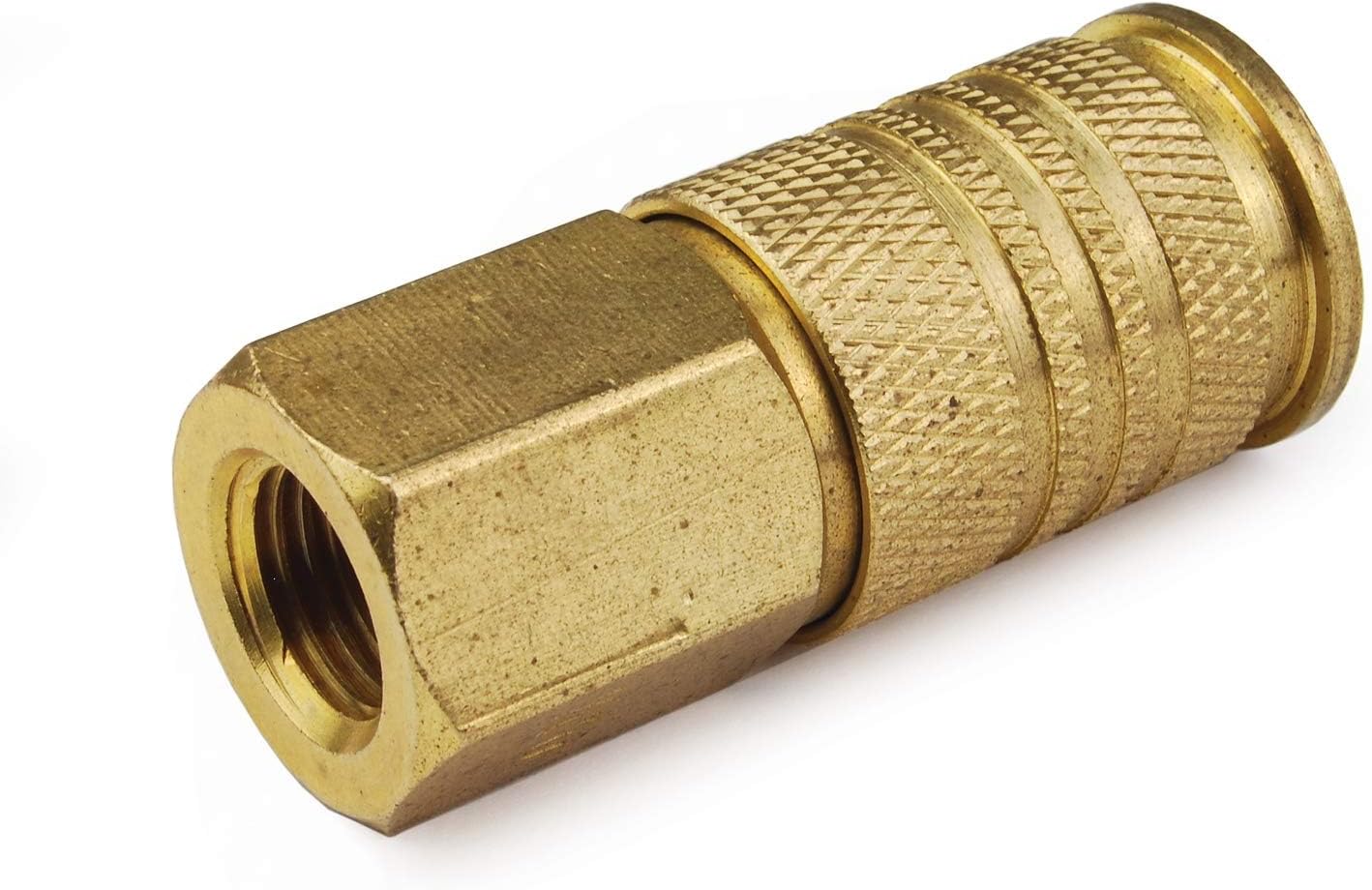 Primefit UC1414FB6-B10-P 1/4-Inch 6-Ball Brass Female Universal Coupler Contractor Pack, 10-Piece