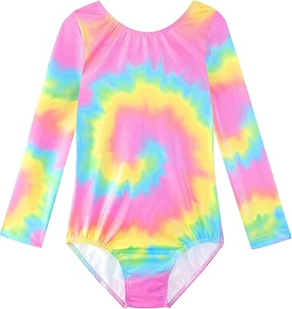 HOZIY Gymnastics Leotards for Girls Unicorn Pink Purple Sparkly Dancewear Activewear Quick Dry