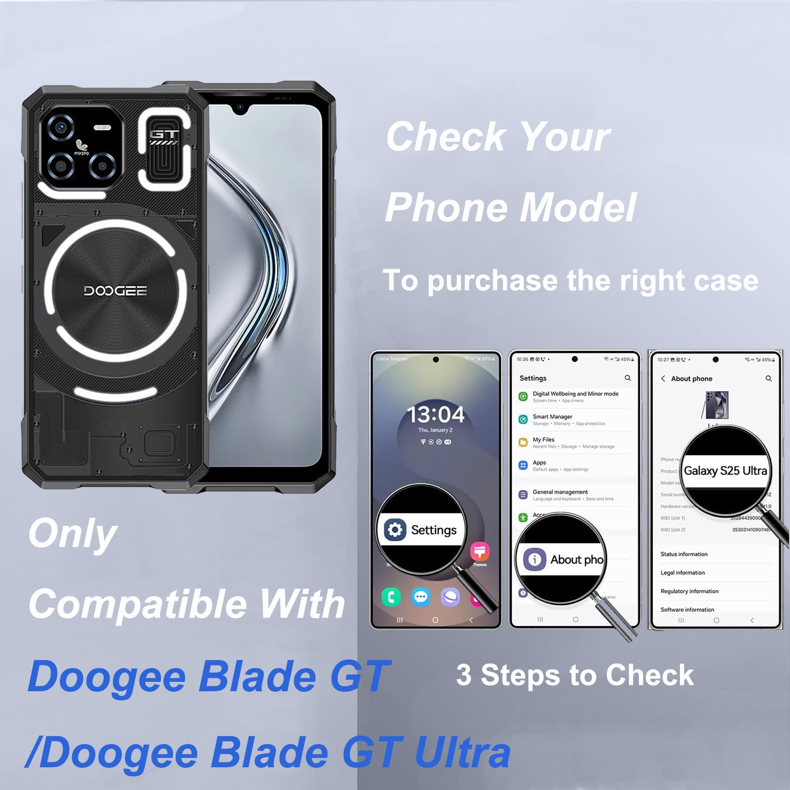 Handyhülle Mit Schutzfolie Für Doogee Blade GT 5G – Stoßfest, Klar, Aus Weichem TPU-Silikon