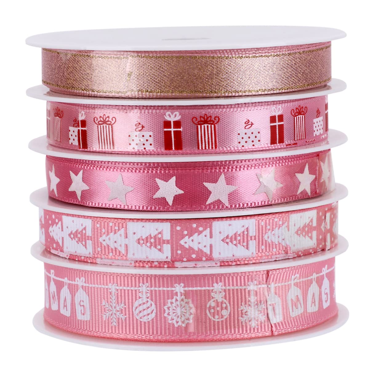 SEWACC 15rollen Weihnachtsband Dekoratives Geschenkband Für Bastelprojekte Weihnachtsdekoration Und Festlichkeiten