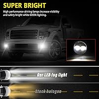 Vista 3 de Luces antiniebla LED, lámparas de parachoques, conjunto de reemplazo para Ford F150 2006 2007 2008 2009 2010 2011 2012 2013 2014 F150