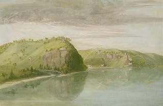 FANBUiHU Classic Art Canvas Picture Posters Art Decor Dubuque's Grave by George Catlin Oil Painting for Home Decor 60x90cm