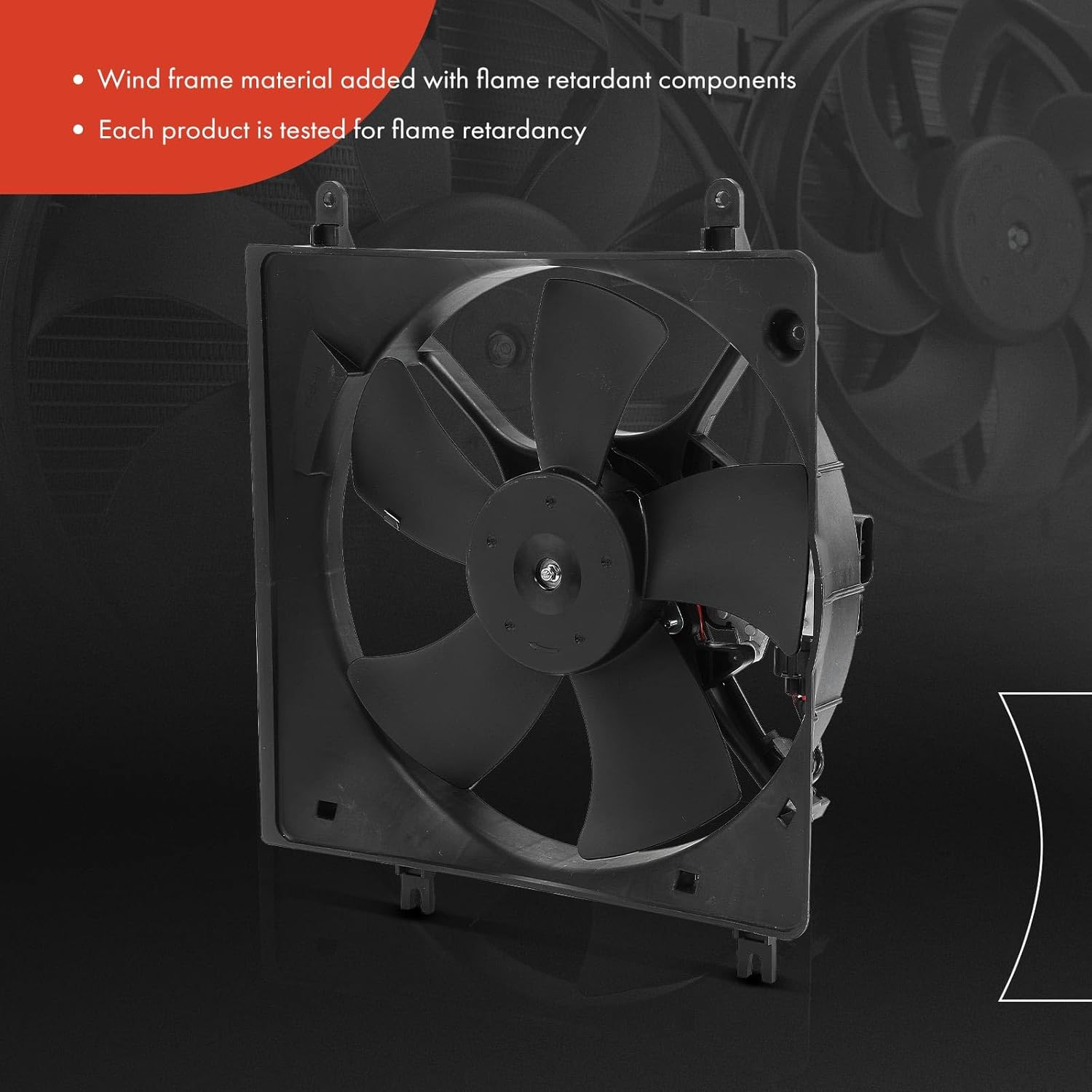 A-Premium Engine Radiator Cooling Fan Assembly Compatible with Select Chrysler and Mitsubish and Dodge Models - Sebring 2001-2004, Eclipse 2001-2005, Stratus 2001-2005 - Replace# MR312240