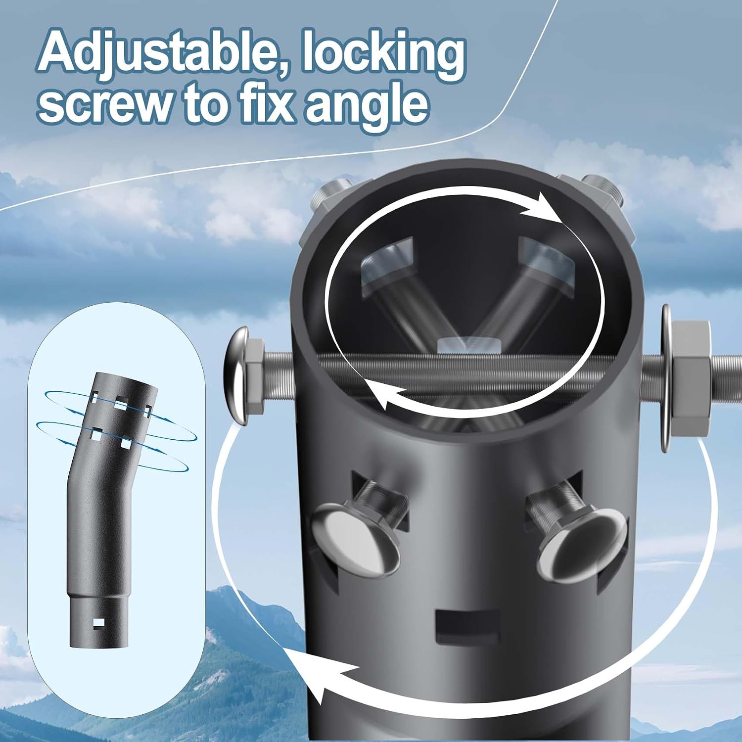 22 Inch Gen 3 Mount for Starlink, Adjustable Mounting Kit Compatible with V3 Starlink Standard Dish, Long Wall/Roof Mount for Starlink