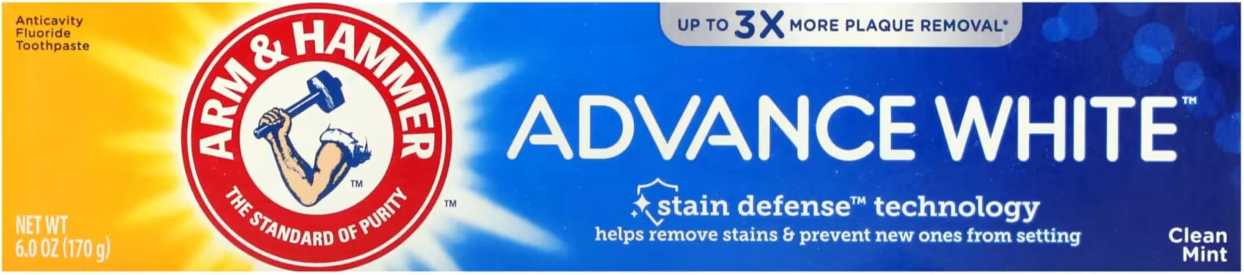 Advanced White Extreme Whitening Toothpaste, Multi-Pack -Clean Mint - Fluoride Toothpaste (Pack of 12)