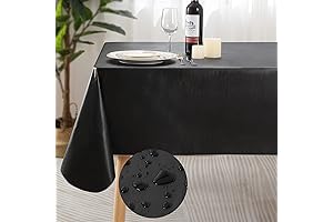 misaya Rectangle Black Vinyl Tablecloth (60" x 84")