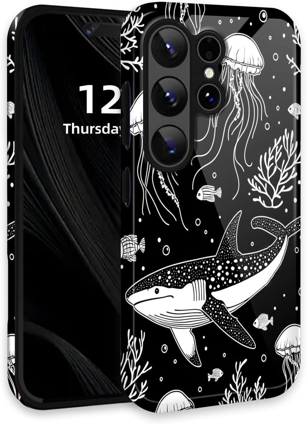 for Samsung Galaxy A16 5G Phone Case with Double Layer Protection, Bats Flying by Spider Webs Film Design 2 in 1 Phone Cover, Hard Back Panel + Soft TPU Inner