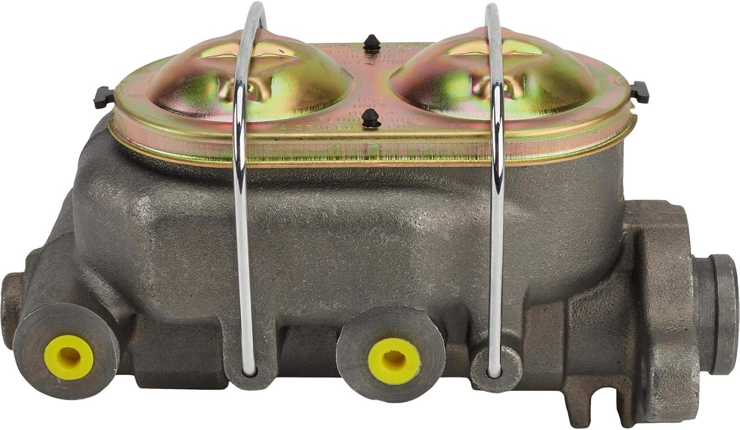 Speedway Motors Universal High-Tech Corvette-Style Master Cylinder, 1 Inch Bore, Compatible with Power or Manual Brake Systems, Compact Build and Includes Plugs for Unused Ports