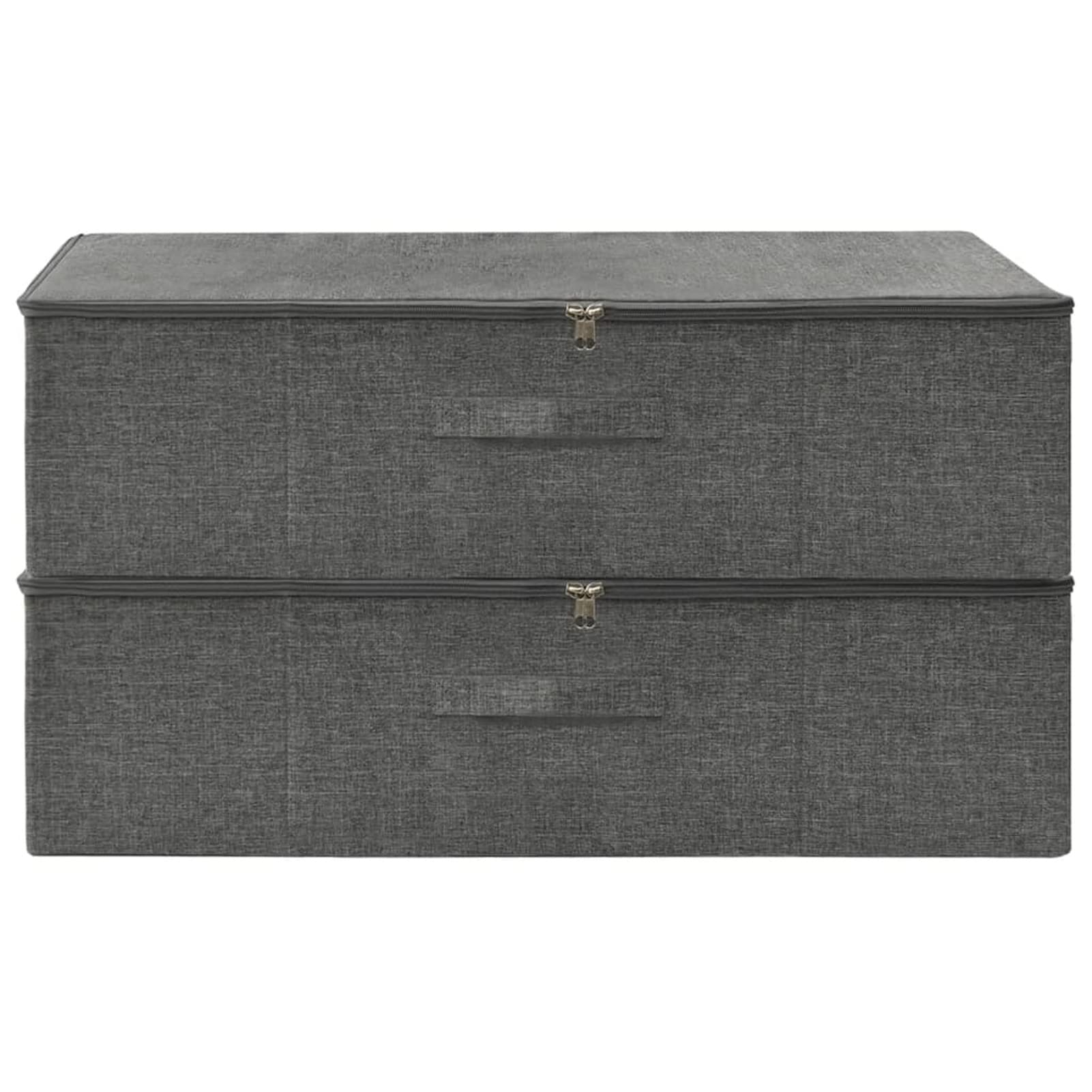 ZEYUAN Aufbewahrungsboxen 2 STK Spielzeugkiste, Aufbewahrungskiste, Kleideraufbewahrung, Kleideraufbewahrung & Organisation, Stoff 70x40x18 cm Anthrazit