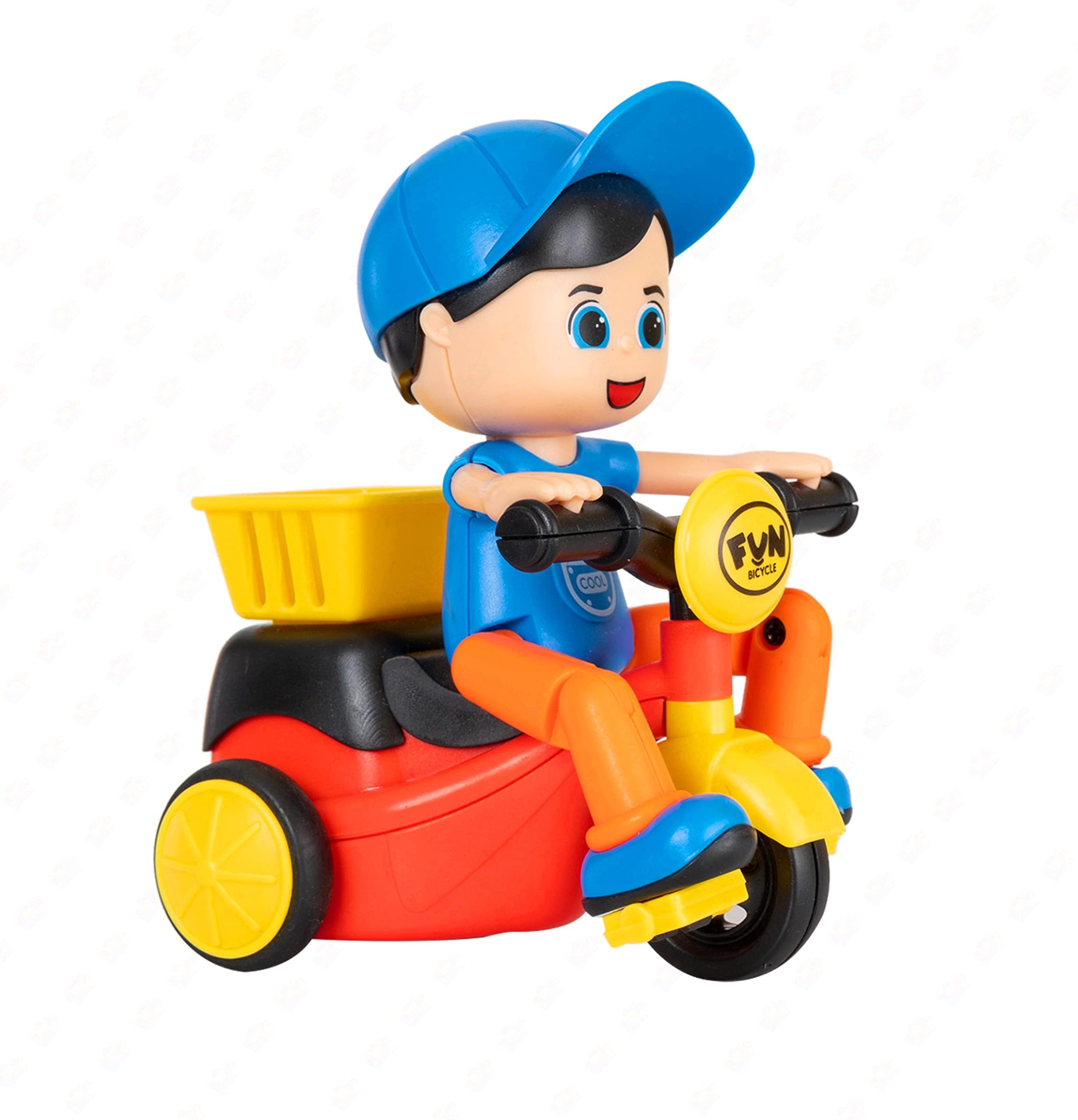 BEAU STUTI Friction Powered Mini Tricycle Cartoon Scooter Toy with Inertia & Swing Function Stunt Scooter Toy - Cartoon Boy Riding Tricycle (B0C626X8VB) Amazon Price History, Amazon Price Tracker