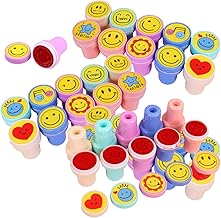 Toyshine 30 pcs Emoji Stamps for Children Self-Inking Stamp for Party Gifts for Children Thank You Party Gift for Boys Girls
